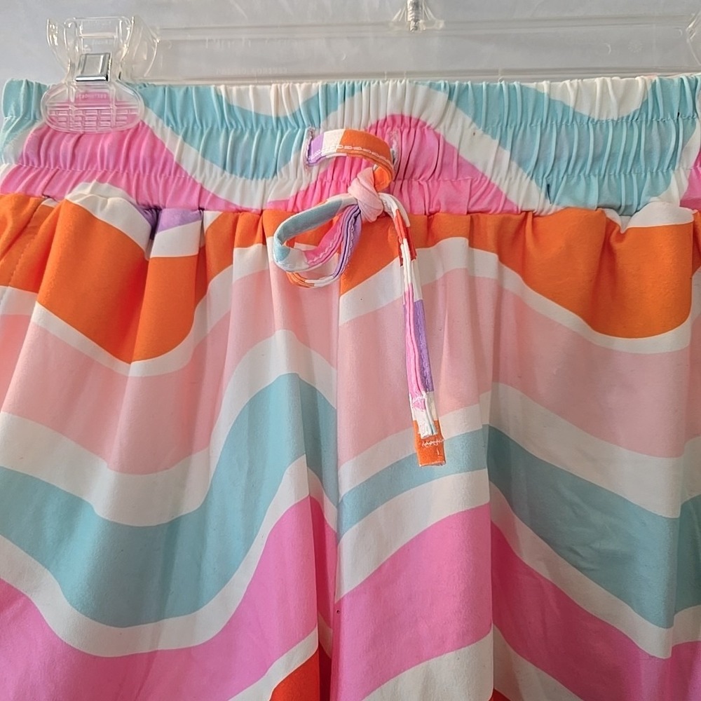 Katydid Multicolor Abstract Wave Pajama PJ Set Shorts/top‎ Size S NWT - Picture 7 of 16